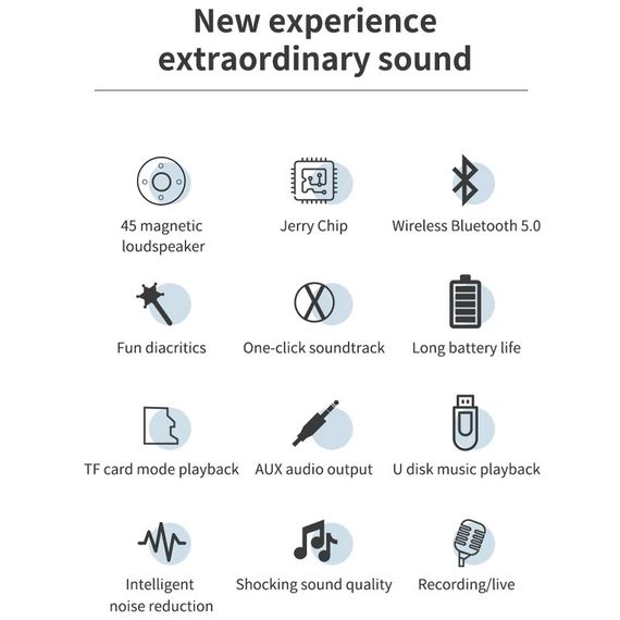 Караоке Микрофон-колонка DS810 Black | Зображення 3