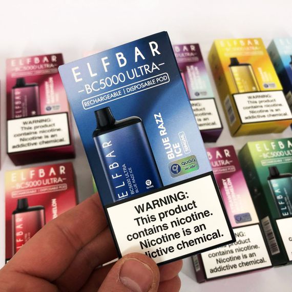 Elf Bar BC5000 Ultra. Синяя Малина Лимонад (Blue Razz Ice) | Зображення 1