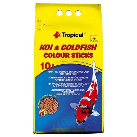Корм Tropical Koi Goldfish Colour Sticks для ставкових риб палички 800 г/ 10 л