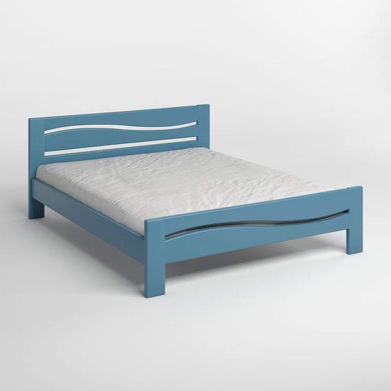 Полуторне дерев&#039;яне ліжко Mebigrand Неаполь Сіро-синій (S7010R90B) 120х200 см (MBG-3755) | Зображення 1