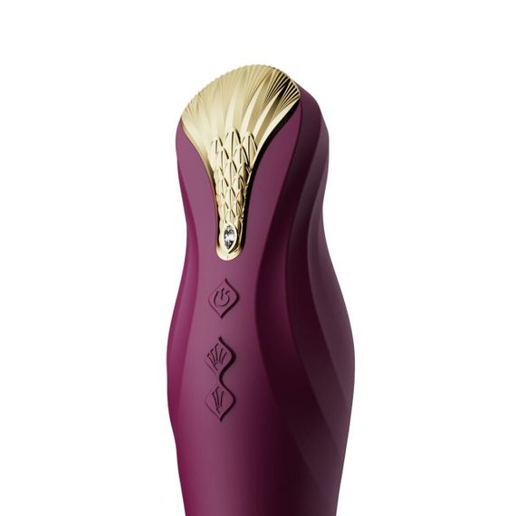 Смартвібратор-пульсатор Zalo — King Velvet Purple, кристал Swarovski Sex Aura | Зображення 4