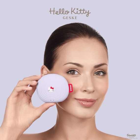 Электронная ультразвуковая щетка для лица GESKE Sonic Facial Brush 4в1 Hello Kitty purple, Фиолетовый | Зображення 3