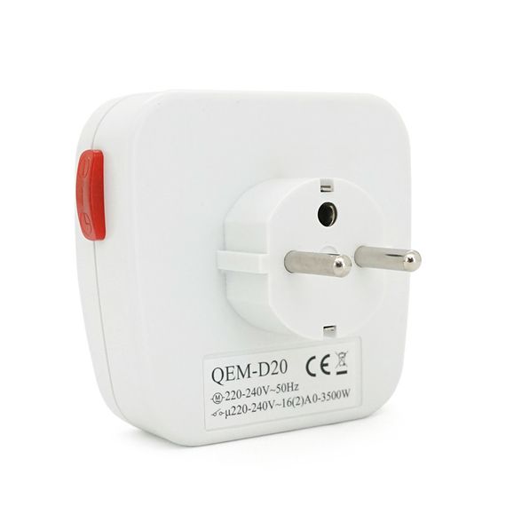 Розетка таймер добовий (механічний) QEM-D20 для керування включенням/вимкненням | Зображення 1