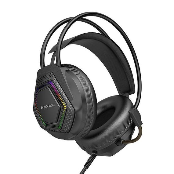 Накладні навушники Borofone BO105 Thunder 3.5mm+USB Black | Зображення 1