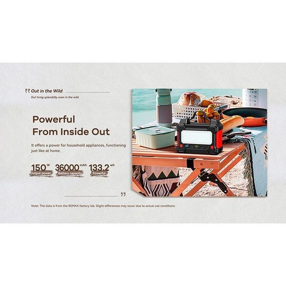 Портативна електростанція REMAX Tank Series 150W Power Station Портативна зарядка Електрогенератор | Зображення 8