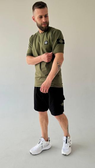 Чоловічий літній костюм Stone Island хакі