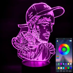 Акриловий світильник-нічник керування з телефона Lil Peep tty-n001751