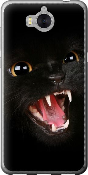 Чехол на Huawei Y5 2017 Чёрная кошка "932u-992-17620"