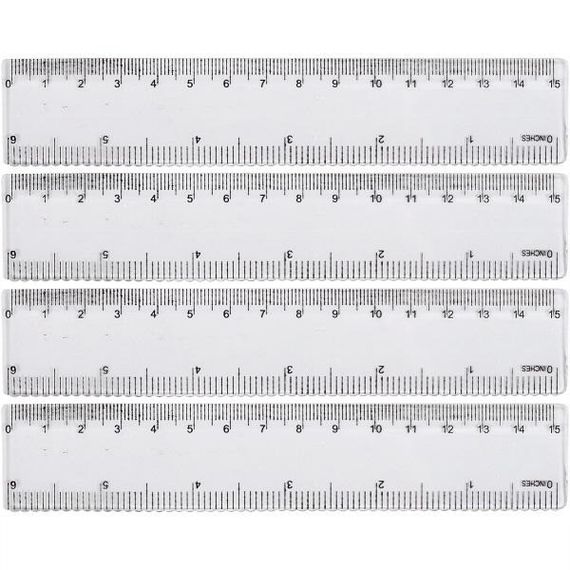 Лінійка прозора Bambi 8815 пластикова, 15 см
