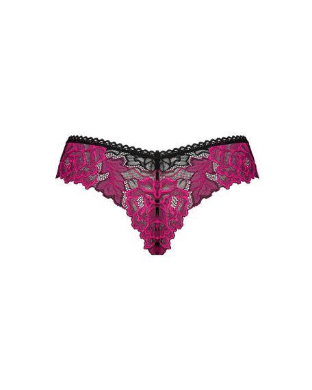 Мереживні трусики Obsessive Rosenty Малинові XS/S | Зображення 5