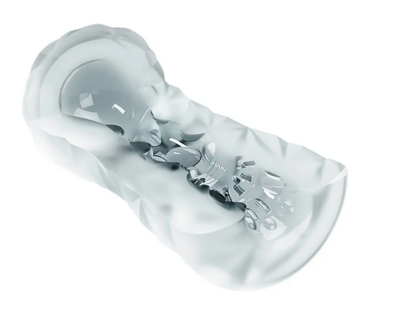 Мастурбатор із внутрішньою спіральною структурою і стимулювальною кулькою Pretty Love — Transparent masturbator Sex Aura | Зображення 3