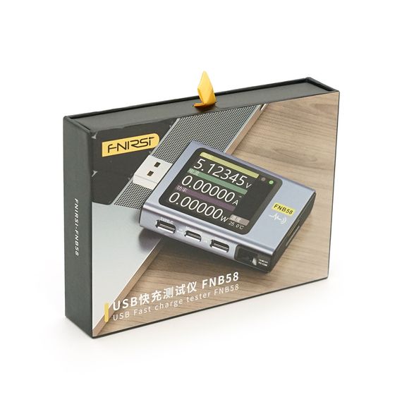 USB тестер Fnirsi FNB58 напруги (4-28V) та струму (0-7A), Bluetooth, Box | Зображення 2