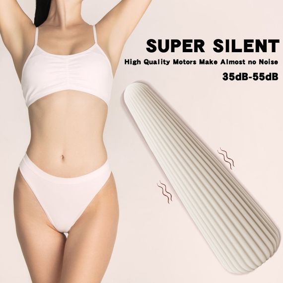 Вибратор-конус рельефный Sweet Em, 10 режимов, бежевый, 12.8 х 3.8 см Sex Aura | Зображення 6