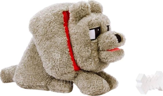 Мягкая интерактивная игрушка Волк Деннис из фильма Майнкрафт Оригинал Mattel Minecraft Dennis The Wolf | Зображення 6
