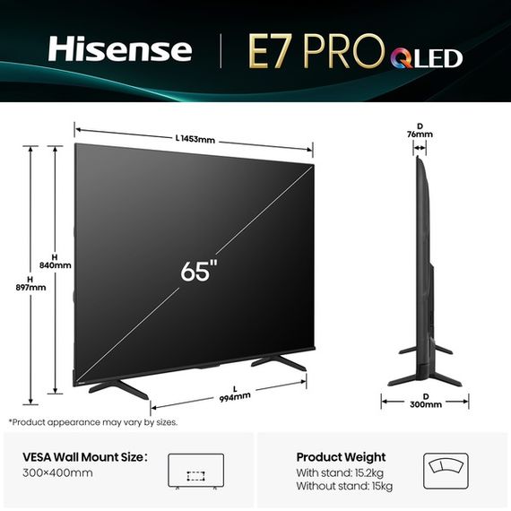LED-телевизор Hisense 65E7Q PRO | Зображення 2