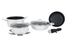 Набір посуду Gimex Cookware Set induction 7 предметів White (6977221)