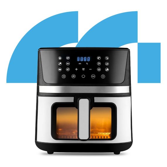 Мультипіч Maltec AirFryer1800W-7L, 7 л, аерофритюрниця без олії з віконцем і дисплеєм | Зображення 3