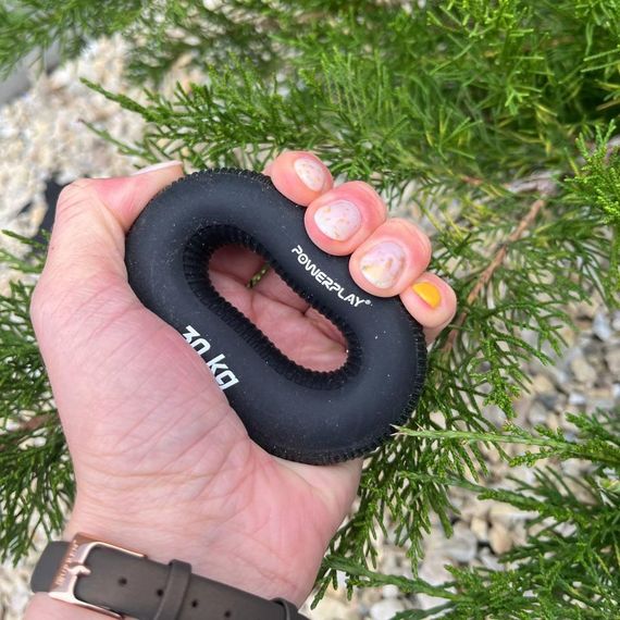 Эспандер кистевой силиконовый Паверплей PP-4336 Hand Grip Hard 30 кг. Черный | Зображення 1