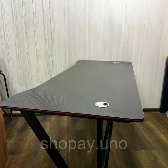 Игровой компьютерный стол 120×60×74,5 см черный для ПК и ноутбука | Зображення 3