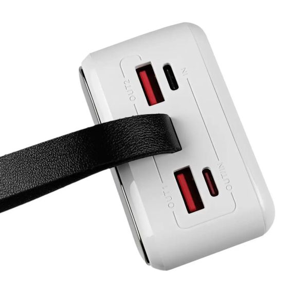Повербанк GRUNHELM GP-30WQC 30.000 mAh; швидка зарядка 22.5W Білий shop (6990001375310) | Зображення 1