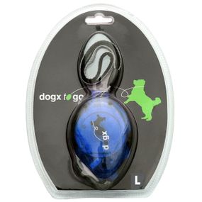 Рулетка Flamingo Dogx2GO Belt Glassy L до 35 кг, лента 2 м, синяя