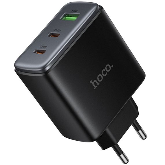 СЗУ Hoco C160A Upgrade PD65W+QC3.0 (1USB-A/2C) Black | Зображення 4