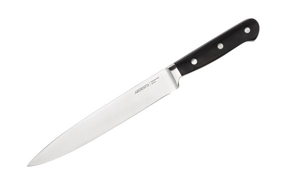 Кухонный нож слайсерный Ardesto Black Mars, 32 см, длина лезвия 20,3 см, черный, нерж.сталь, дерево (AR2032SW)