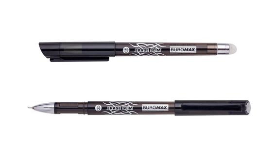 Ручка гелевая Пиши-Стирай Erase Slim 0,5 мм, чёрные чернила BM.8300-02 BUROMAX (4823078962485) | Зображення 1