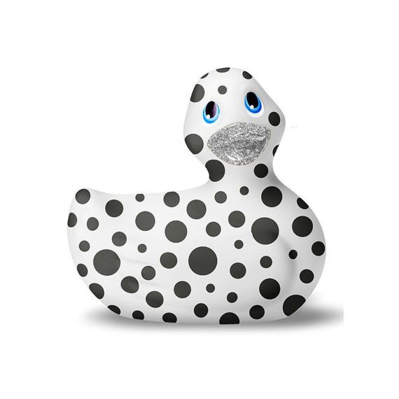 Качка-вібратор I Rub My Duckie, біла в чорну крапку Sex Aura