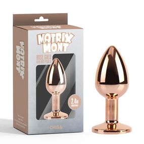 Анальна пробка золота CHISA MATRIX MONT з різнобарвним каменем, розмір S Sex Aura