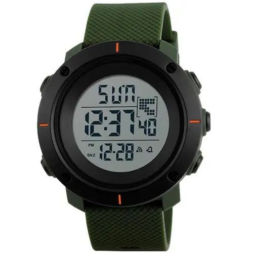 Годинник наручний чоловічий SKMEI 1213AG ARMY GREEN BIG SIZE, брендовий чоловічий годинник. IJ-420 Колір: зелений | Зображення 2