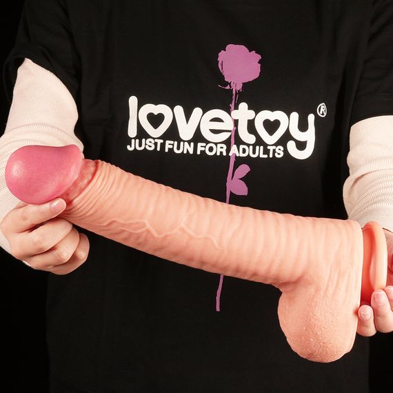 Фалоімітатор - Dual-Layered Silicone Cock 12" Flesh Sex Aura | Зображення 5