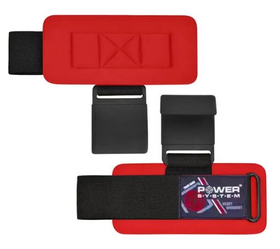 Гаки для тяги на зап'ястя Power System PS-3310 Hardcore Hooks Black/Red (PS-3310_Black-Red) | Зображення 4