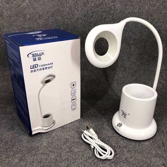 Лампа акумуляторна з гнучкою ніжкою, Настільна лампа для робочого кабінету Настільна для столу FE-21 | Зображення 2