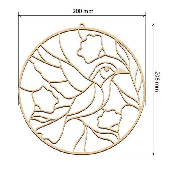 Набір для вітражного живопису за номерами "Весна прилетіла" FDSGK-008 | Зображення 1