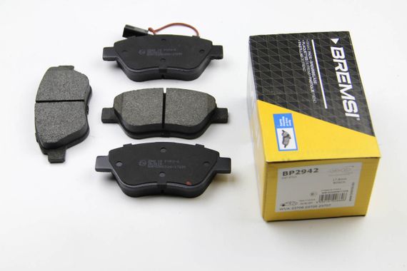 Колодки передні гальмівні Doblo 01- (Bosch) (122.8x53.6) з датчиком, Bremsi (BP2942) | Зображення 2