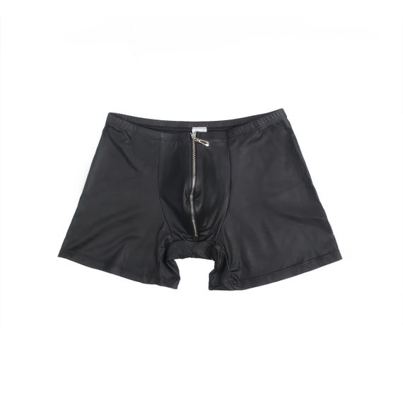 Труси на блискавці, чоловічі Star Night з імітацією шкіри, чорні, L sexstyle | Зображення 6