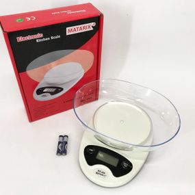 Весы кухонные Matarix MX-404 Электронные С Чашей Кухонные до 7 кг Кухонные весы для взвешивания продуктов