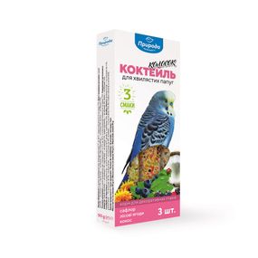 Ласощі Природа Колосок Коктейль для хвилястих папуг з сафлором лісовою ягодою та кокосом 90 г