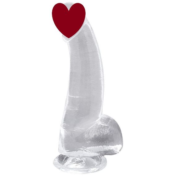 Прозорий фалоімітатор Alive Jelly Dildo Ranger, ТПЕ, присоска, діаметр 4 см, довжина 21 см sexstyle