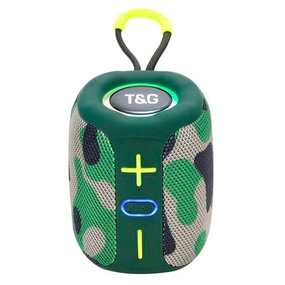 Портативная Bluetooth колонка TG658 с RGB подсветкой и функцией громкой связи, радио, камуфляж