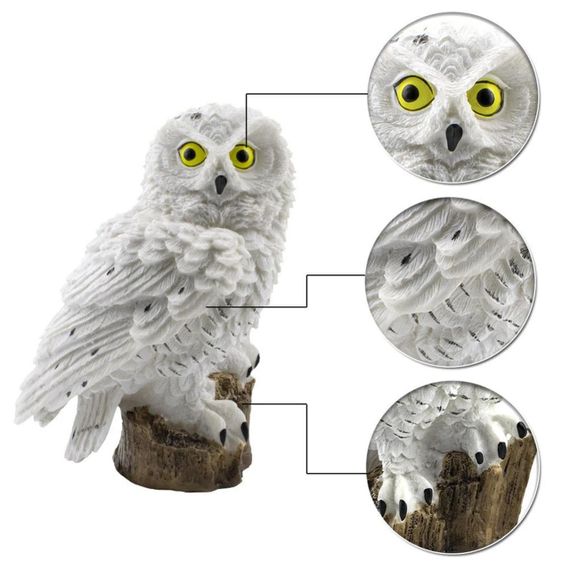 Садовий ліхтар із сонячною панеллю "Сова", 45 см / Газонний світильник на сонячній батареї / Вуличний ліхтар | Зображення 2