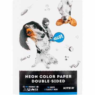 Цветная бумага Kite двухсторонний А4 10 л /5 неоновых цветов + 5 зв. цветов (K22-288) - Топ Продаж!