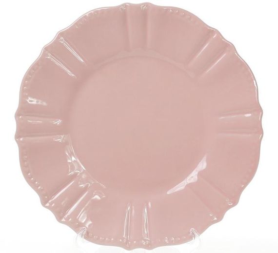 Набір 6 десертних тарілок Leeds Ceramics SUN Ø20см, кам'яна кераміка (рожеві)