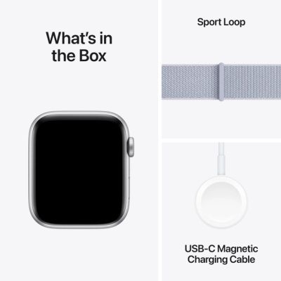 Смарт-часы Apple Watch SE 2024 GPS 40mm Silver Aluminium Case with Blue Cloud Sport Loop (MXEE3QH/A) | Зображення 6