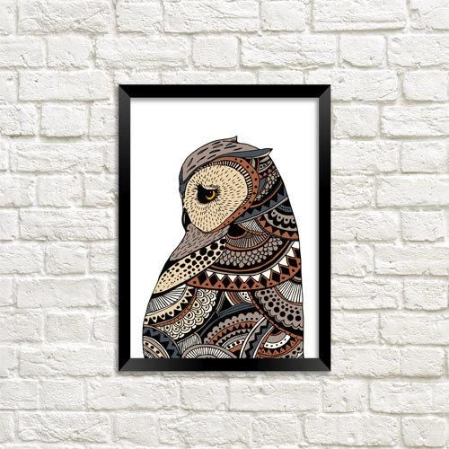 Постер в рамке Сова 15x21 см, A5 (MT5_19NG069_BL)