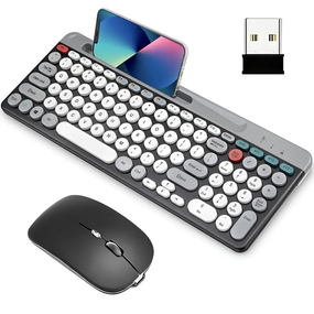Клавіатура з мишкою бездротова +BT ZYG 806 / Комплект 2в1 клавіатура+мишка / Bluetooth клавіатура з підставкою для телефону