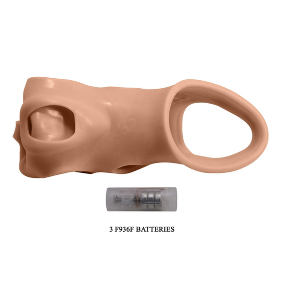 Удлиняющая насадка с вибростимуляцией ( на 4.9 см ) Pretty Love - BRAD Penis Sleeve, BI-026240Z-1 Sex Aura | Зображення 8