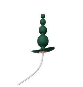 Анальний плаг з вібрацією Qingnan No.8 Mini Vibrating Anal Beads Green Sex Aura