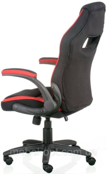 Офісне крісло - геймерське крісло Prime black - red екокожа | Зображення 3